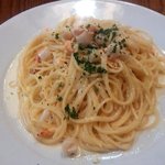 リストランテ ガット - 桜エビと貝柱のクリームソーススパゲティ（上から)（2014.3）