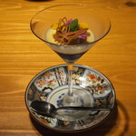 KOTARO Hasegawa DOWNTOWN CUISINE - コーヒーのジュレとチョコレートのムース、アングレーズソース