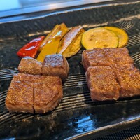横浜 鉄板焼＆ステーキ 祥鳳 - A5っ黒毛和牛サーロインの鉄板焼き