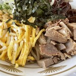 ラーメン もっけだの - 2024夏限定『冷やし中華+マヨネーズ』のトッピング