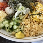 ラーメン もっけだの - 2024夏限定『冷やし中華+マヨネーズ』のトッピング