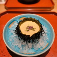 かにじぇんぬ 北のはなれ - 冷製玉蜀黍すりながし北海道殻雲丹蓴菜