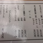 鮨　しらはた - ドリンクメニュー