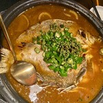 探魚 - 開いて焼いたスズキが丸ごと１匹