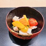 蓬左茶寮 - 雲丹と夏野菜