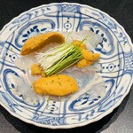 蓬左茶寮 - 雲丹と平目