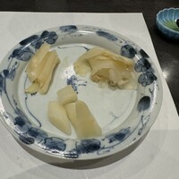 鮨 玉かがり 天ぷら 玉衣 - 生姜の三種もり