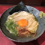 メヂカそば 吟魚 - 釜玉中華塩！塩も旨いね