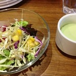 ピザバルコムギ - 2014/3/19　サラダ＆スープ