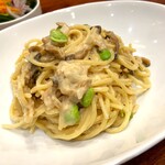 キャンプ飯ダイニング グラマラステーブル - ツナクリームスパゲティ