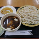 鴻巣うどん てらや - 肉汁うどん特盛+ちくわ天+カボチャ天900円