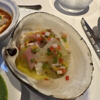 アンフュージョン - 苫小牧産北寄員のグレープフルーツマリネ。