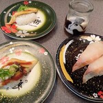 にぎりの徳兵衛 - 煮穴子とろろ乗せ　コーヒーゼリー　しまあじ