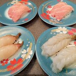 にぎりの徳兵衛 - しまあじ　大トロ　車海老