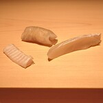 鮨 一幸 - 『アマテガレイ』 身と肝巻きとエンガワ