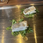 くずし鉄板 あばぐら - 太刀魚と春菊