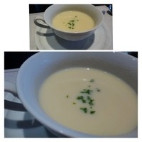 煉 今泉店 - 前菜を食べえ終えると間髪おかず「カリフラワースープ」が出されます。