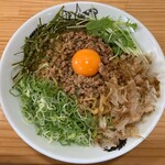 麺屋にぼすけ - 鶏油まぜそば 特盛