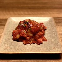 焼肉うしごろ 銀座店 - ▪️富山産白海老の和牛ユッケ‥イイ味です。