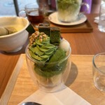 清水屋 - パフェセット到着時