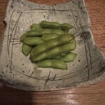 鶏一途 - 茶豆の枝豆の塩茹で