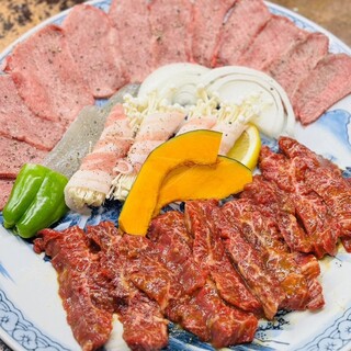 肉料理じんせい - 料理写真:タン塩、ハラミ、豚エノキ