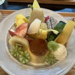 cafe イチフジ - 8月のプリンアラモード