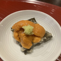 天ぷら とばり - ☘️ 海苔天の上に雲丹は、密かな楽しみ！