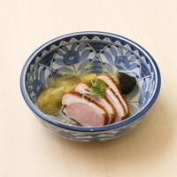 合鴨ローストと焼き茄子のお浸し