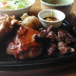 アルル - 元気盛りステーキセットの三種類のステーキ