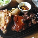 アルル - 元気盛りステーキセットの三種類のステーキ