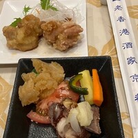 老香港酒家京都 - 前菜と鶏の揚げ 老香港酒家京都 - 前菜と鶏の揚げ