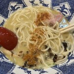 鳥そば 真屋 - 一味投入