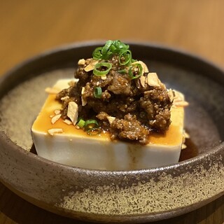 暑い時期に！馬肉の中華風肉味噌豆腐を！