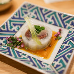 鮨 つきうだ - いわしのキヌタマキ（黄身酢）