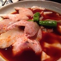 玄品 大阪 梅田東通 ふぐ・うなぎ・かに料理 - ふぐをぽん酢で漬け込んだヤツを焼くっす♫