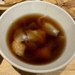 麦処 八と丁 - 昆布水つけそば醤油汁