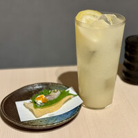 豚料理 酔狂割烹 伊達 - お通し (赤エビとびっこ)