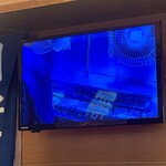 髙橋屋 - モニターにて、調理風景を見て楽しめます♡