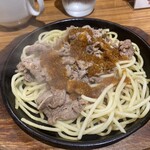 グルメ風月 - ハーフサイズは、牛肉65g、パスタ90g