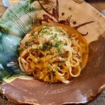 旬彩ダイニング ばんび - 渡り蟹のクリームパスタ。