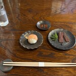 千年鮭 井筒屋 - 前菜3種