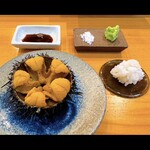 小判寿司 - 【追加】
      ・紫雲丹 (北三陸ファクトリー)
       ~烏賊飯・山葵・塩とともに~