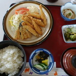 レストラン　フジミヤ - 漬物、酢の物、ミニそうめん　付き