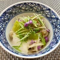 御料理 ひさまつ - 先付 絹皮茄子のとろろ素麺