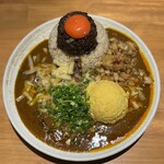 吉田カレー  - 並、甘口、豚ハーフ、チーズ、玉ねぎアチャール、ポテトサラダ（限定）、バターチキンミニ（限定）