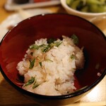 春のお店 - 塩加減が絶妙な茗荷ごはん。旨〜い。