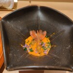 銀座 しのはら - ボタンエビのブランデー漬け