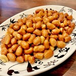 湖南人家 - 20240808お通し（サービス）揚げピーナッツ