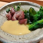 鮨なかもと - ホタルイカと菜の花の酢味噌